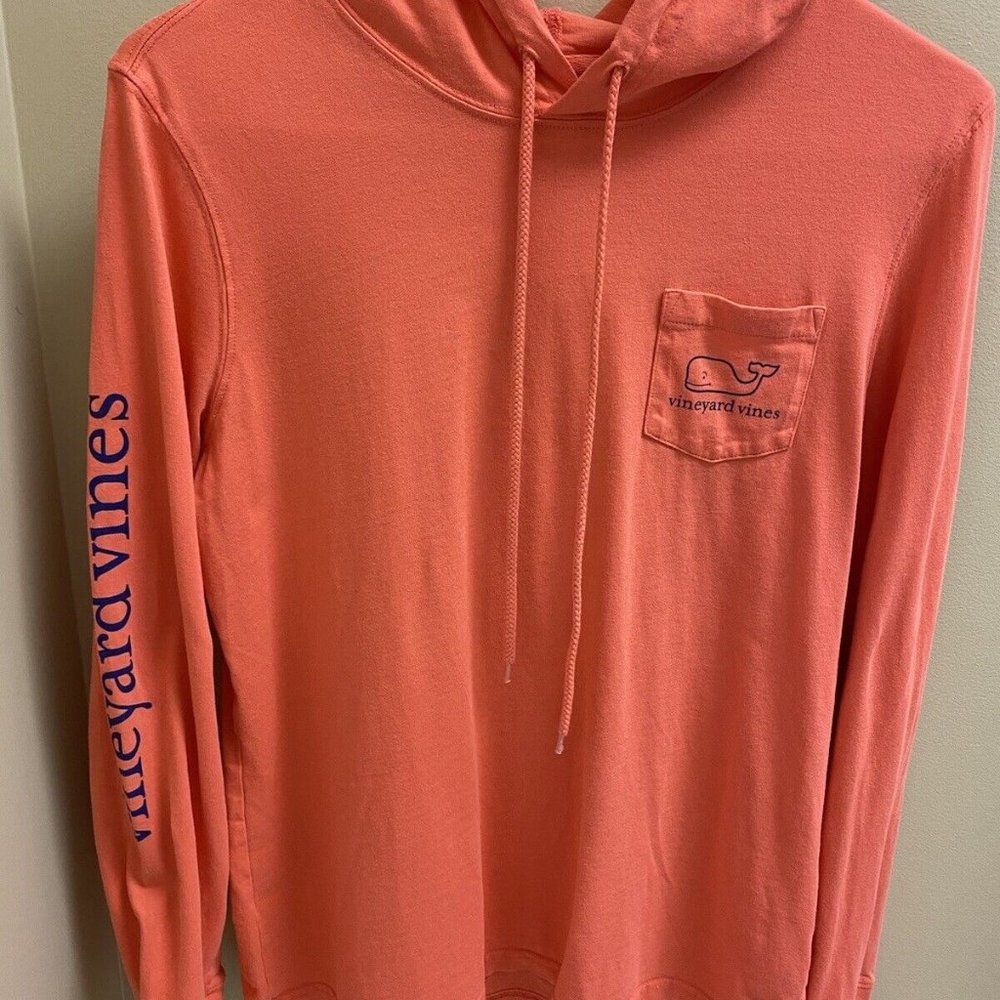 Vineyard Vines Women's Long Sleeve Hoodie Coral Size Small